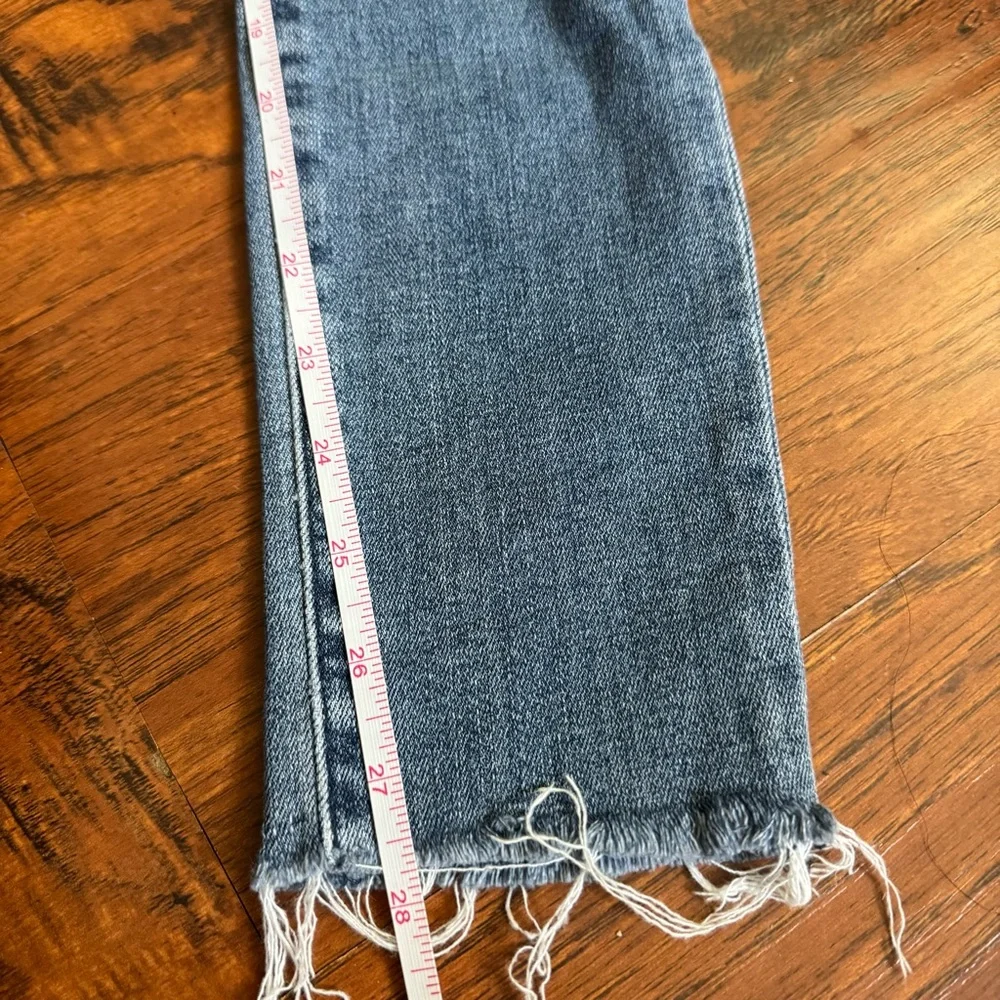 Abercrombie & Fitch Jeans Women's Sz 4 High Rise Skinny Blue Stretch Distressed - Picture 7 of 7